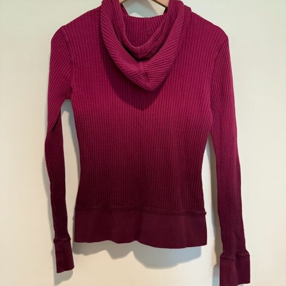 Eddie Bauer Zip Up Cotton Zip Up Hoodie Ombre Dark Pink, Size Med - Picture 2 of 6